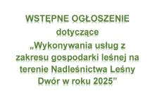 Wykonywanie usług z zakresu gospodarki leśnej w roku 2025