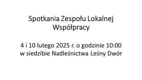 Spotkania Zespołu Lokalnej Współpracy w Nadleśnictwie Leśny Dwór