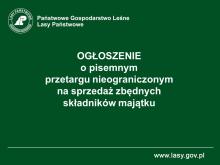 Ogłoszenie o przetargu nieograniczonym
